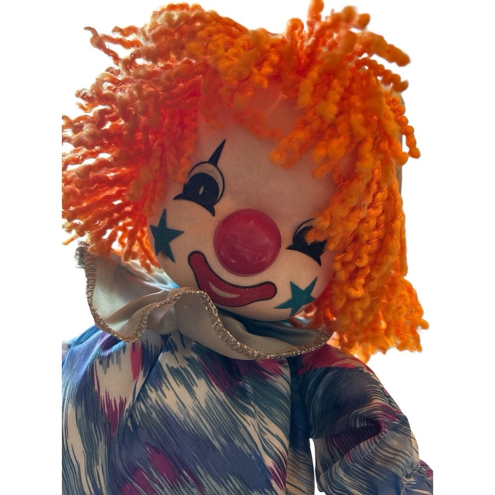 Vintage Musical Clown Toy Doll plays It's A Small World